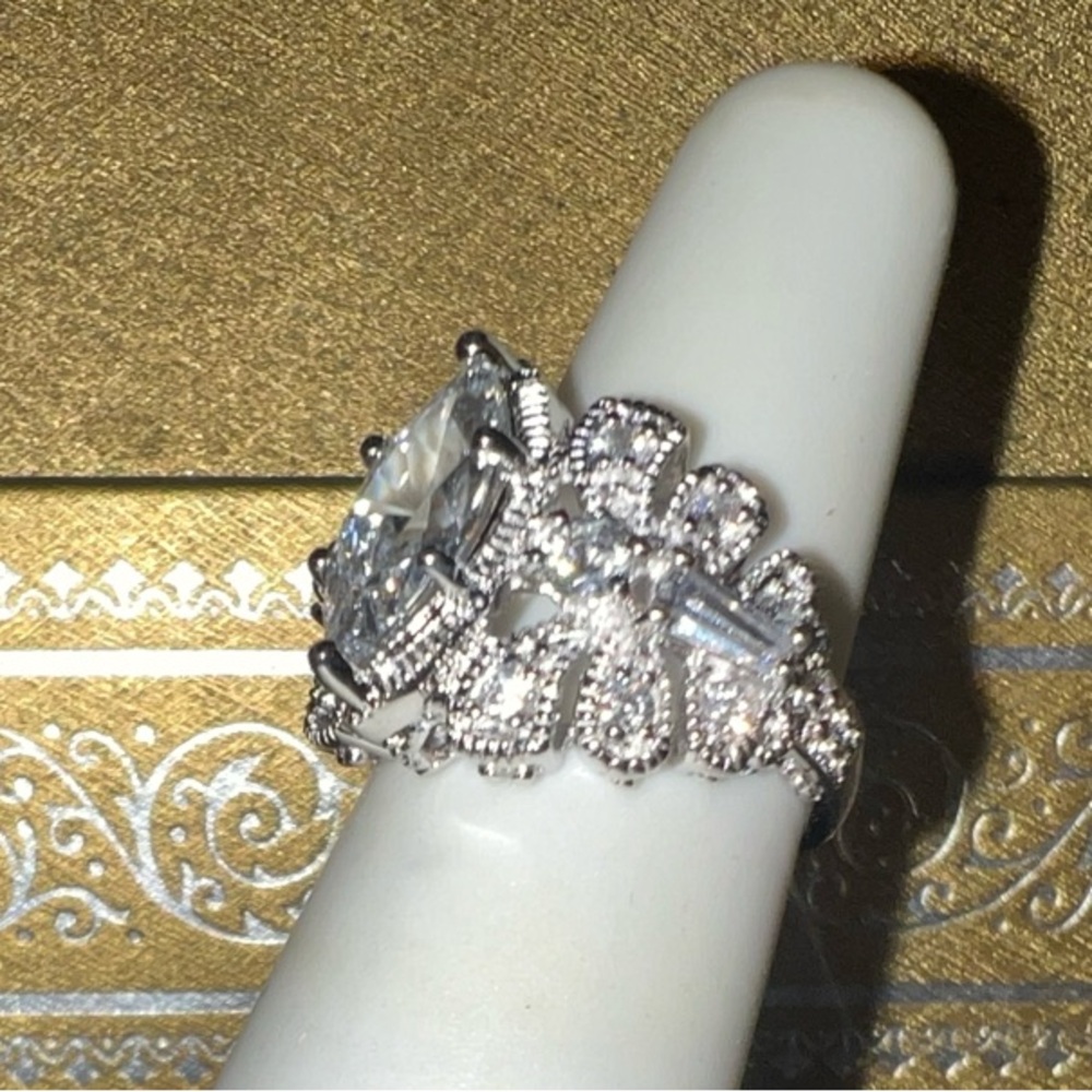 Marquise Cut CZ Ring